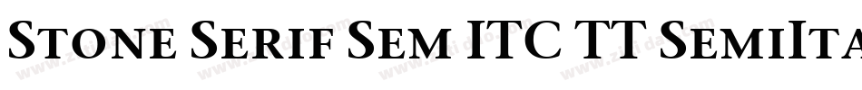 Stone Serif Sem ITC TT SemiIta字体转换